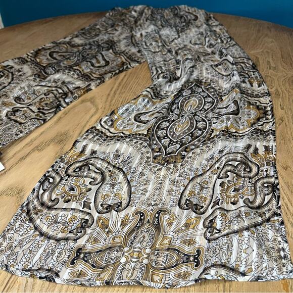 NWT Echo Design 100% Silk Scarf Paisley Stripes - Picture 2 of 5